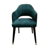 Art-deco velvet blue green chairs astor type