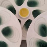 Plates Oysters Shellfish Seafood Earthenware Salins Vintage