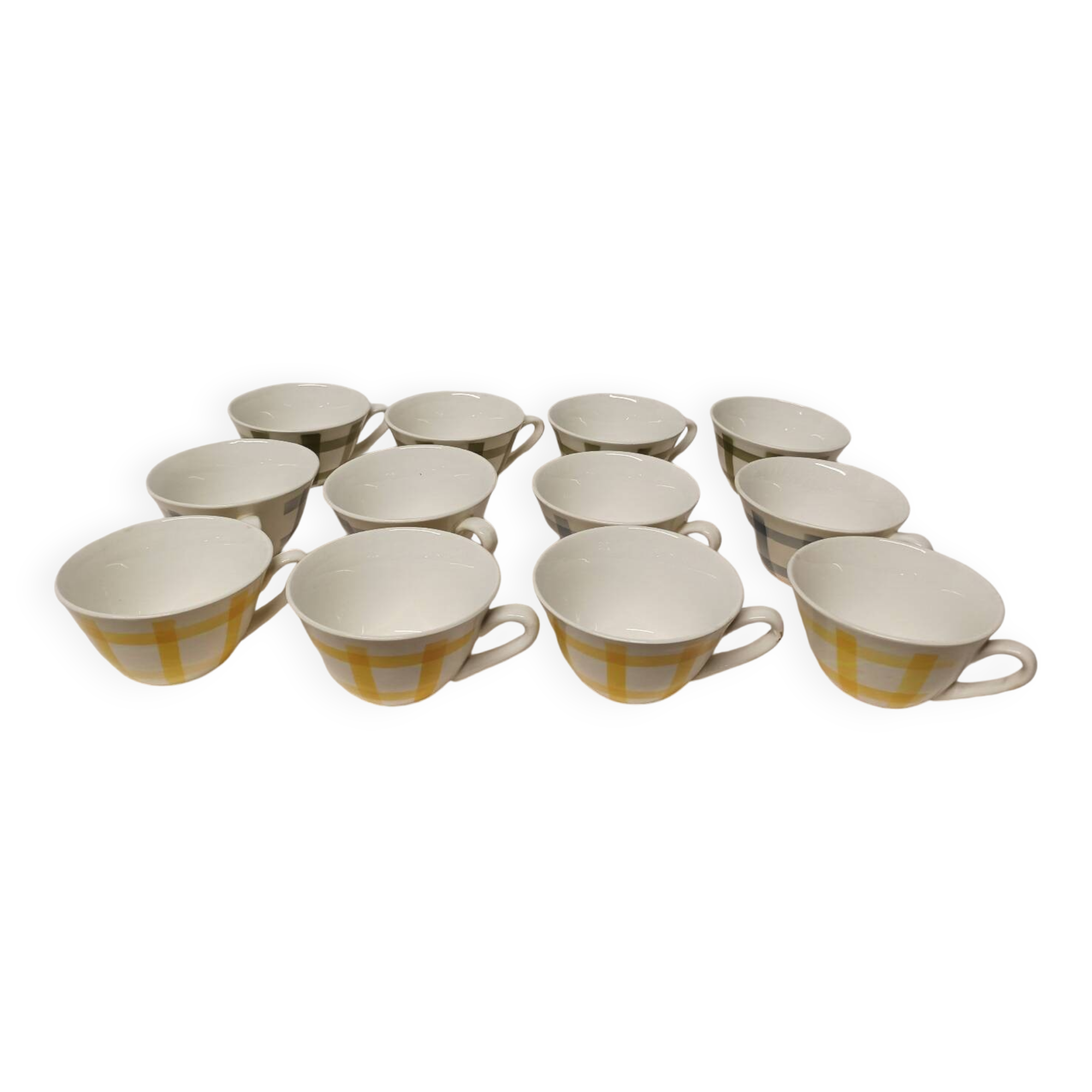 Lot of old cups Vintage tea towels