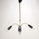 Italian 3 Armed Chandelier with Brass, 1960s