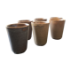 Tasses en grès anciennes Digoin x6