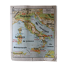 Ancient school map No.30 "Italy - Physical, agricultural, industrial map"