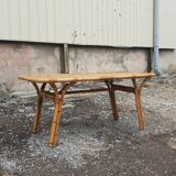 1970s rattan dining table