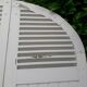 Arched shutters oak louvers H226xW277 4 leaves