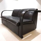 Otto Zapf Arcona 2 seater leather sofa for Art Collection, 1980