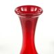 Mid-century modern vase, red glass, Poland, 1970s