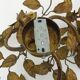 Pair of 3-light gold leaf and flower wall lights, Italy, 1970s-80s
