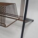Table basse vintage 1950 1960 range-disques verre et métal