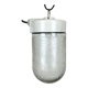 Suspension en porcelaine blanche vintage avec verre dépoli, années 1970