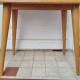 Vintage light wood bedside table