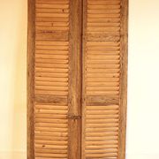 Pair of pickled wooden shutters