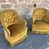 Pair of toad armchairs