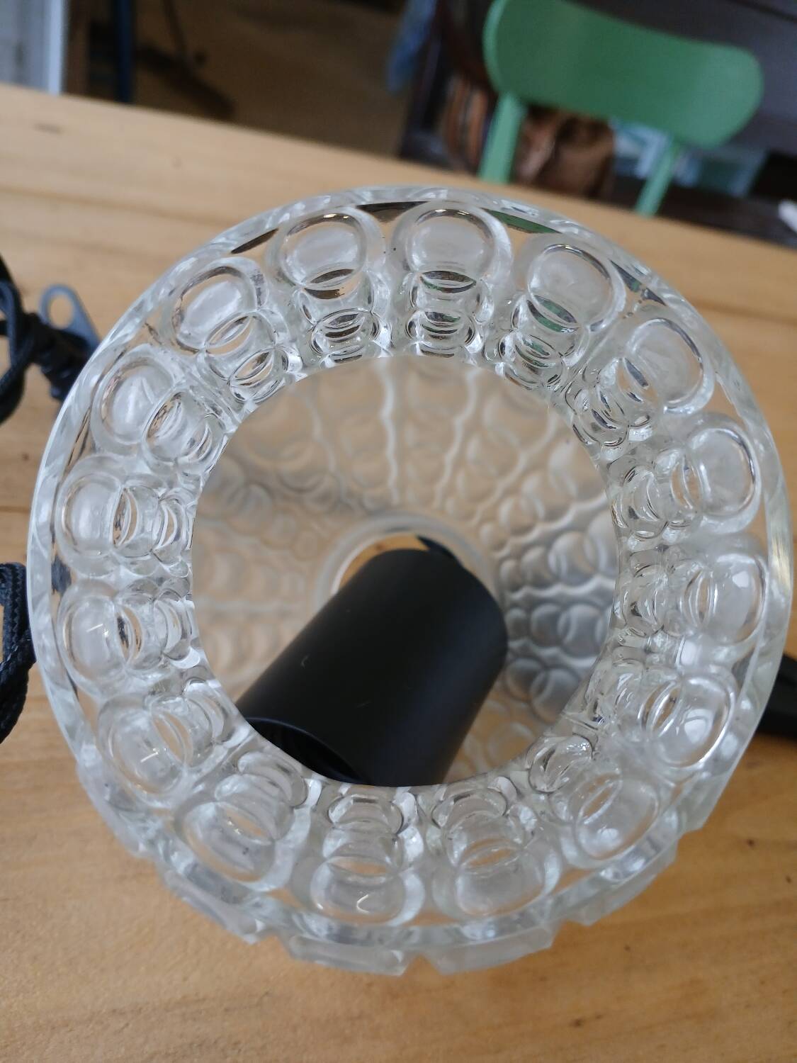 1 vintage glass pendant/lamp