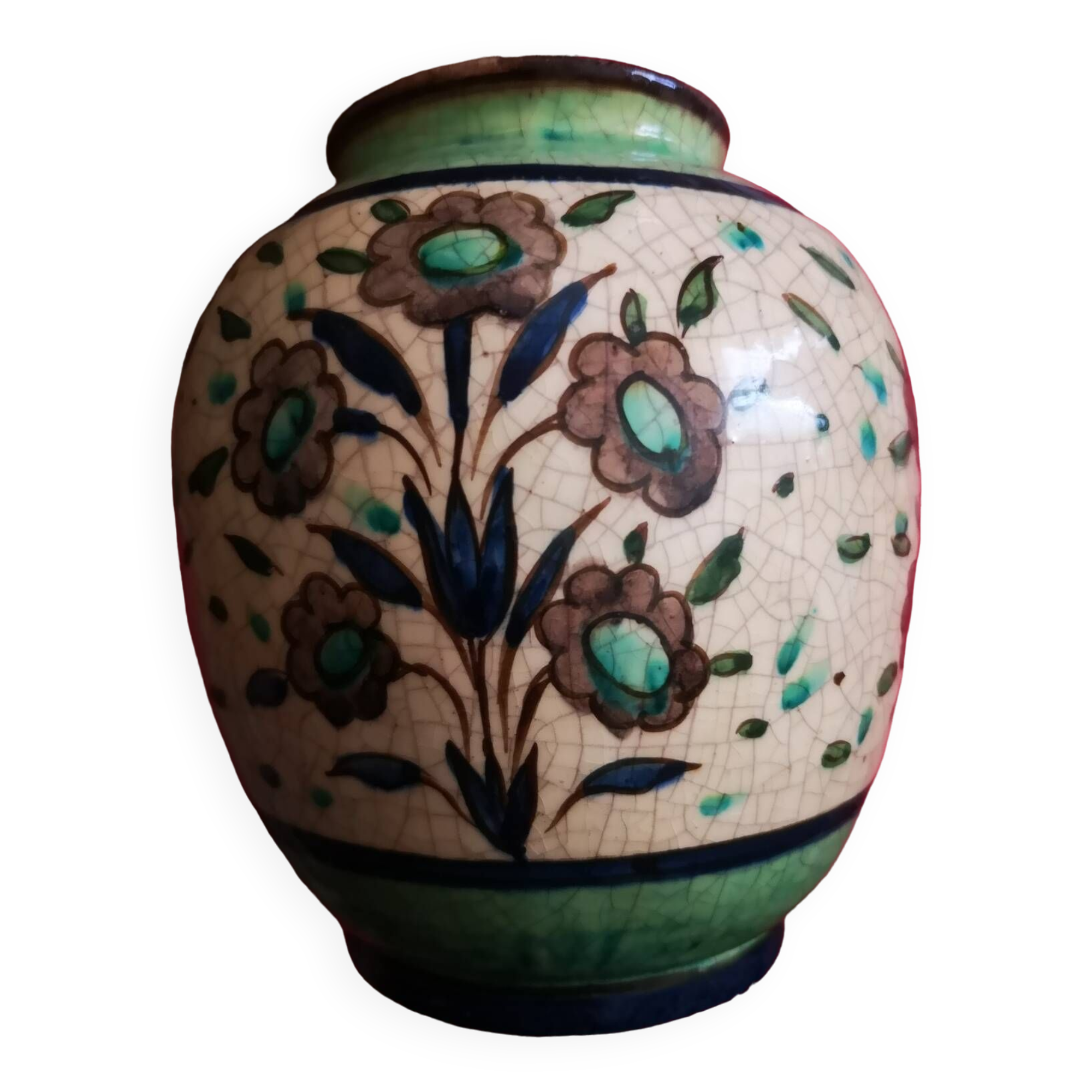 Ceramic vase signed LACHENAL ArtDeco period