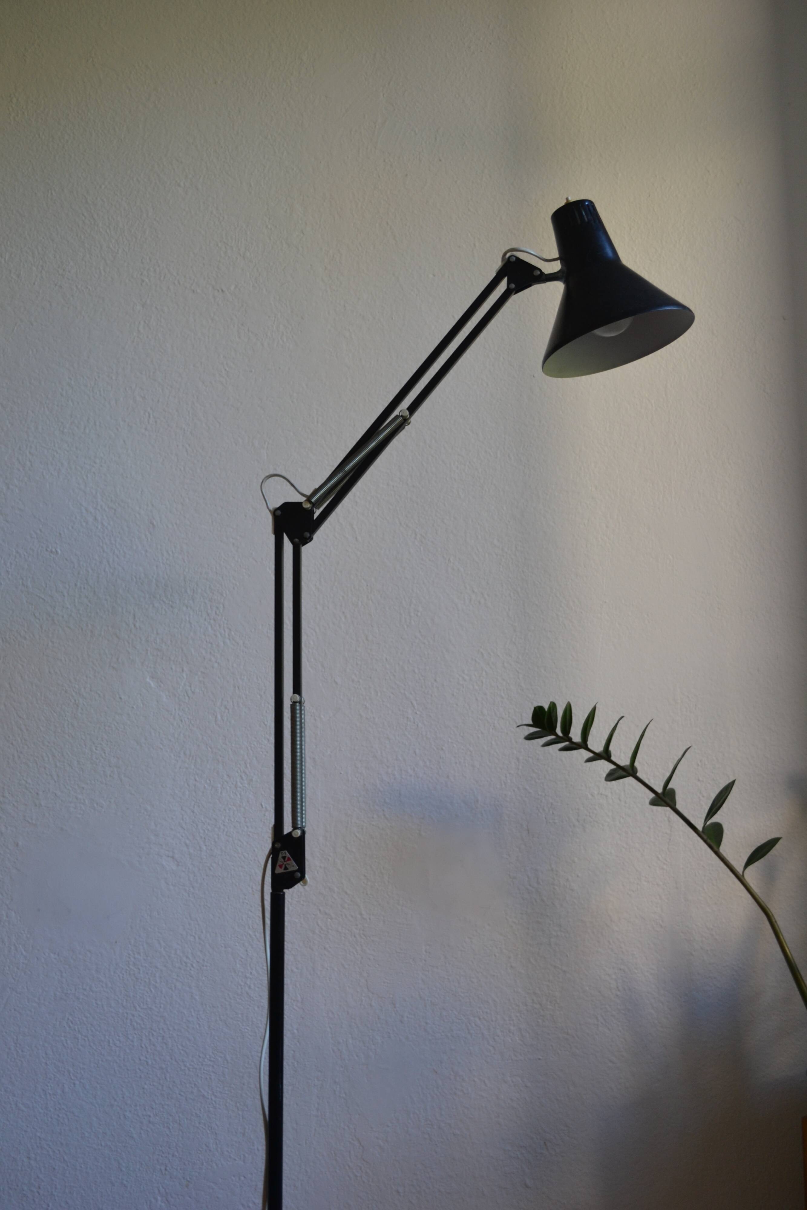 Lampadaire liseuse articulée France 1980