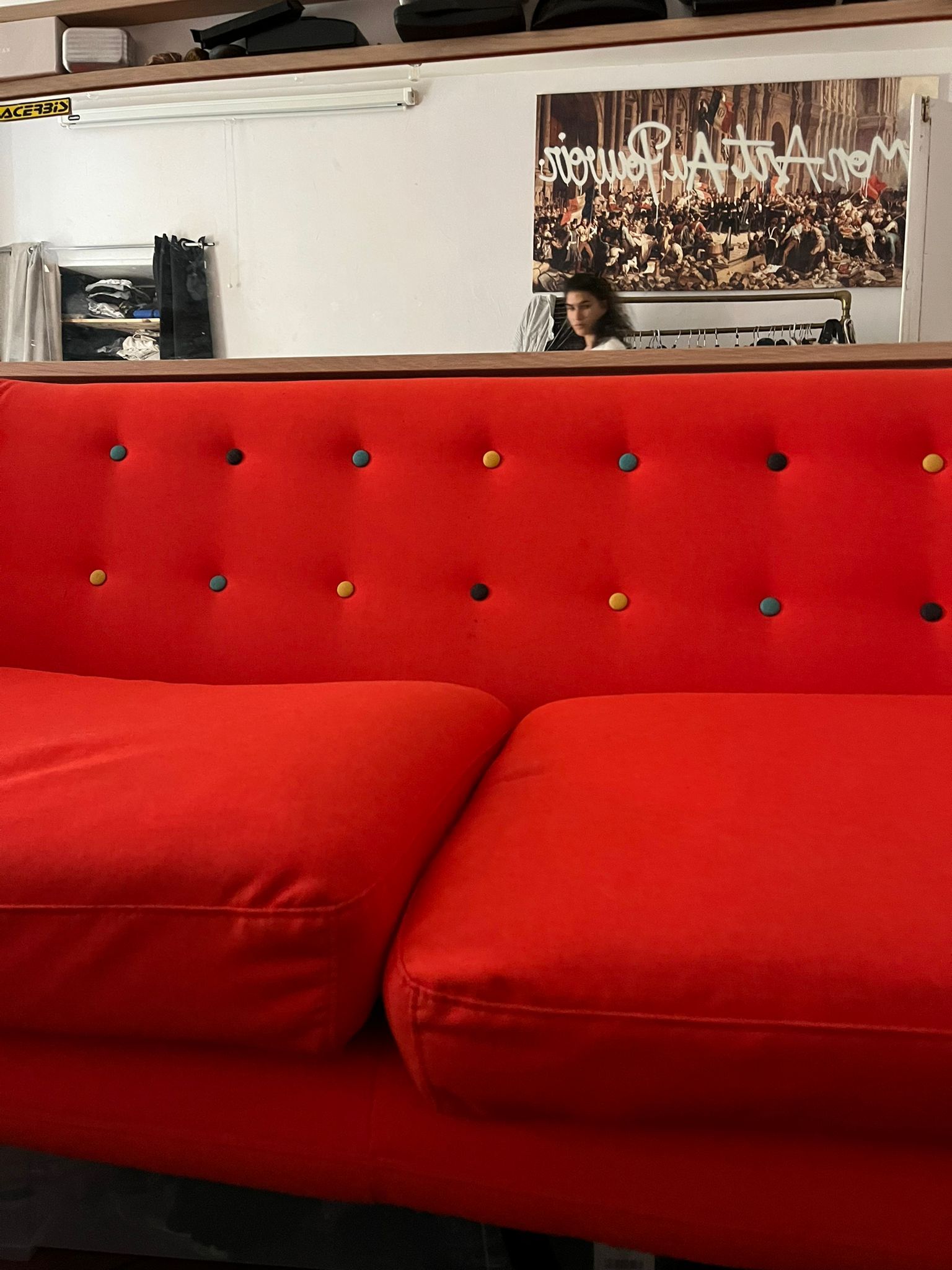 Orange sofa
