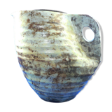 Details on Valauris sandstone pitcher by A.Kostanda, 1950s