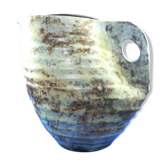 Details on Valauris sandstone pitcher by A.Kostanda, 1950s