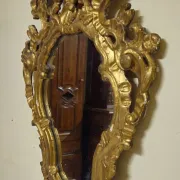 Antique mirror in carved and gilded wood – Rococo / Louis XV style
