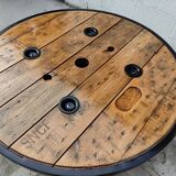 Unique Industrial Coffee Table Ringed Touret SNCF 120 cm.
