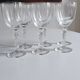 Set of 6 chiseled glass wine glasses