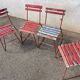 Set of 4 advertising bistro chairs