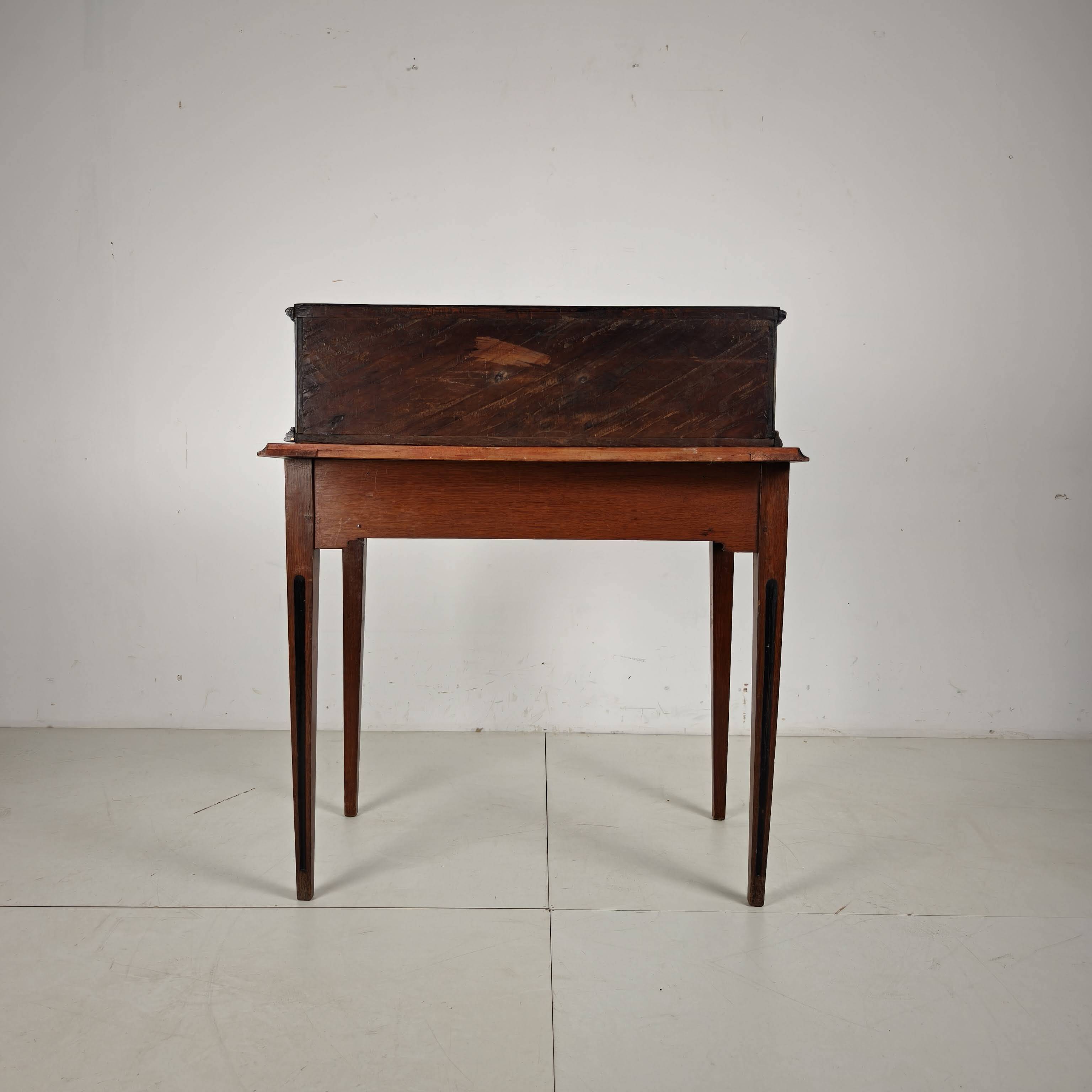18th Century Indonesian Amboyna & Ebony Portable Writing Desk, custom stand