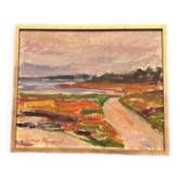 Original Swedish Oil on Canvas – “Coastal Landscape” by Gunnar Stenqvist