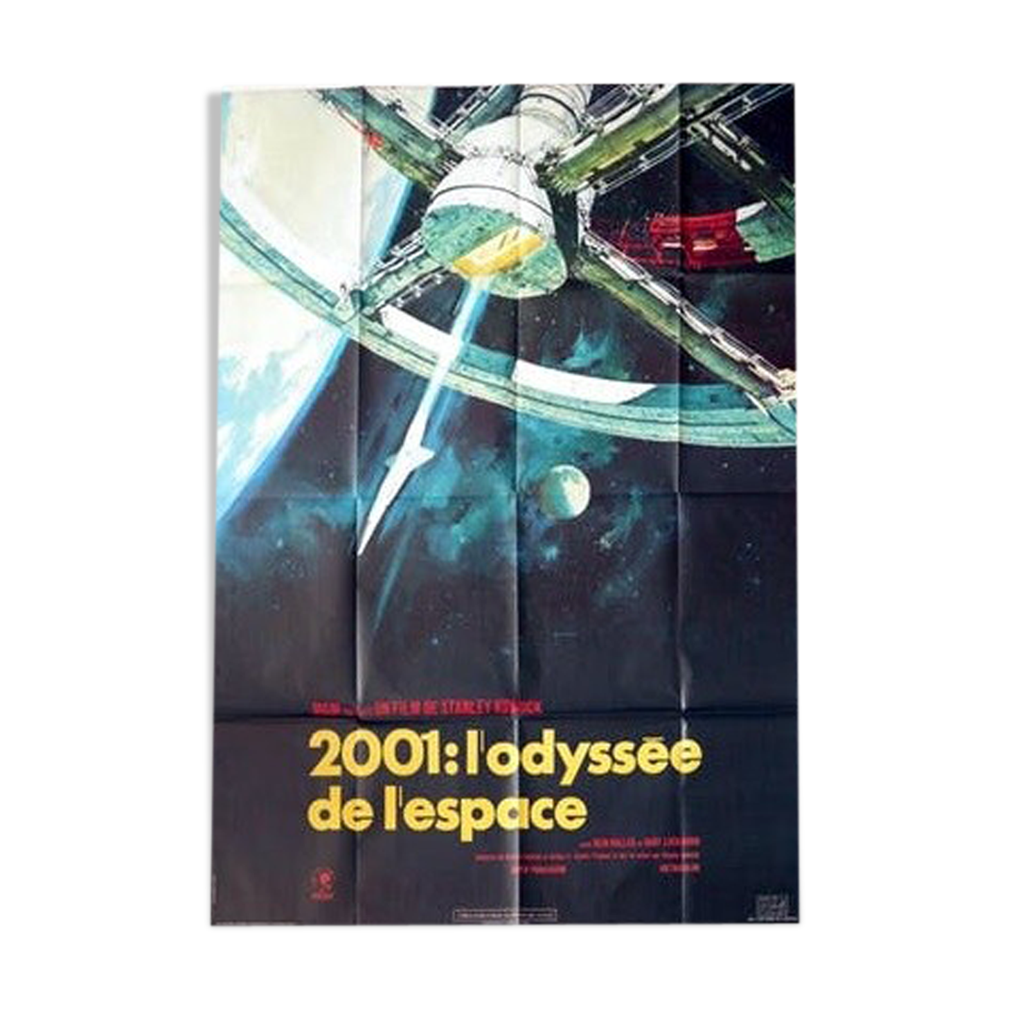 Old cinema poster 2001 space odyssey stanley kubrick 120x160 cm