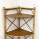 Etagère d'angle en rotin vintage 1960