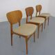 Dining Chairs in Walnut & Beech, 1960s, Set of 3