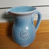 Terracotta pitcher signed Bernard and Geneviève Blanc, Poteries du Queyras