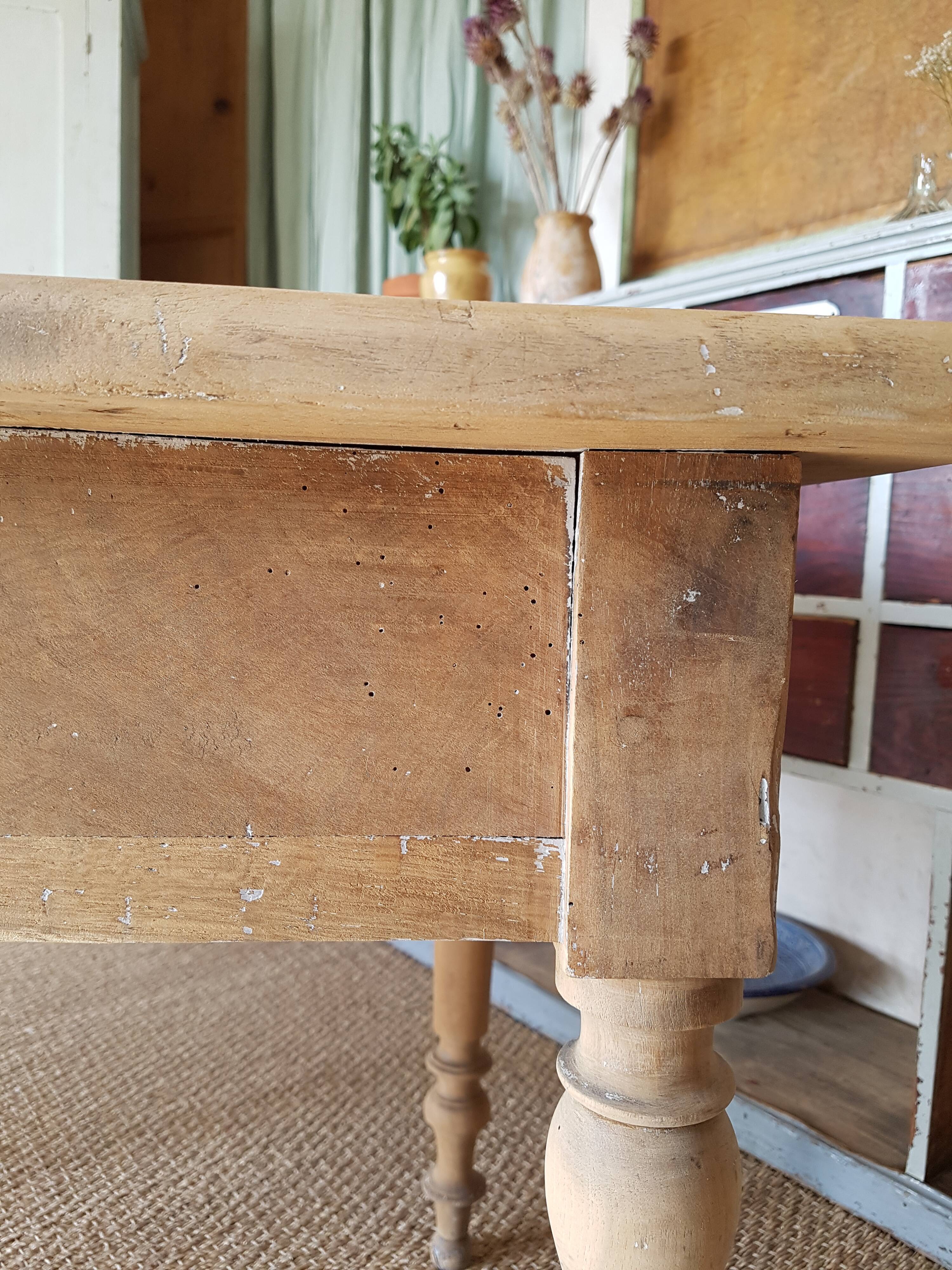 Farmhouse table turned legs