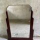 Large mirror of vintage art deco wooden fireplace 119 cm / 93 cm