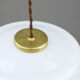 Mid-century Glass & Brass Pendant Lamp