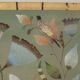 Canvas painted with a decor of lemurs, birds, and flowers. Contemporary.