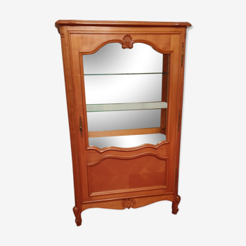 Meuble vitrine vaisselier "parquet de Versailles"