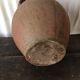 Terracotta jar with double handle vintage kitchen decoration