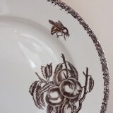 Round dish n°1 Choisy le Roi in Iron Earth decoration fruits and insects