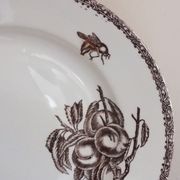 Round dish n°1 Choisy le Roi in Iron Earth decoration fruits and insects