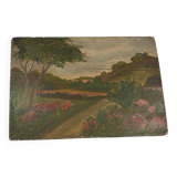 Painting on wood to be restored