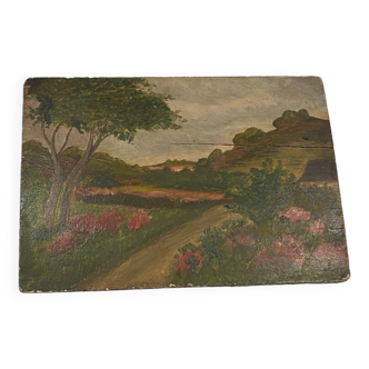 Painting on wood to be restored