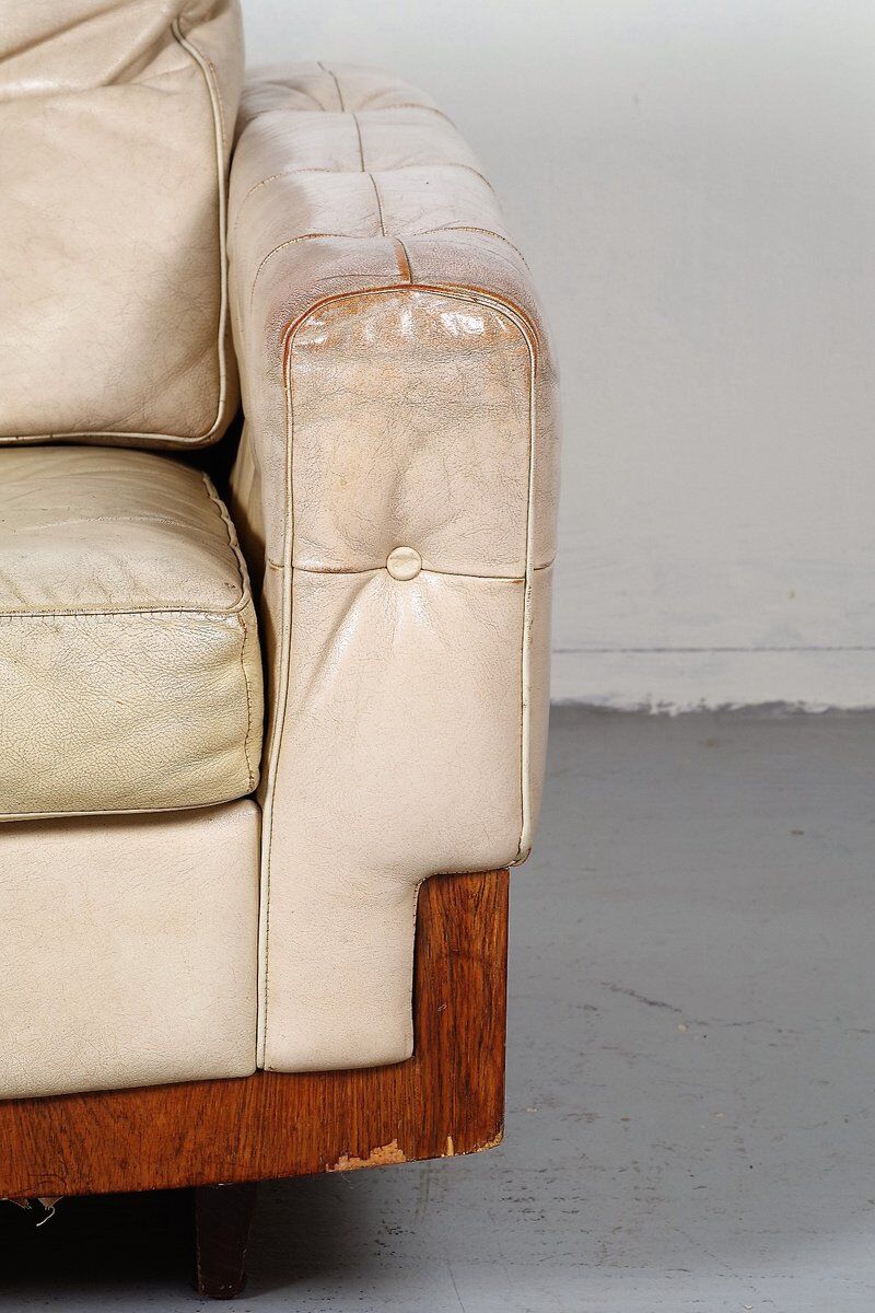 Vintage club chair in rosewood and leather