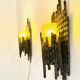 Brutalist Wall Lamps By Marcel Fantoni For Fantoni Studio Firenze, Italy 1960S