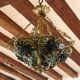 Murano chandelier in bronze, fruit clusters, glass paste