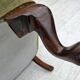 1960s, Scandinavian armchair, green furniture velour, oak wood legs.