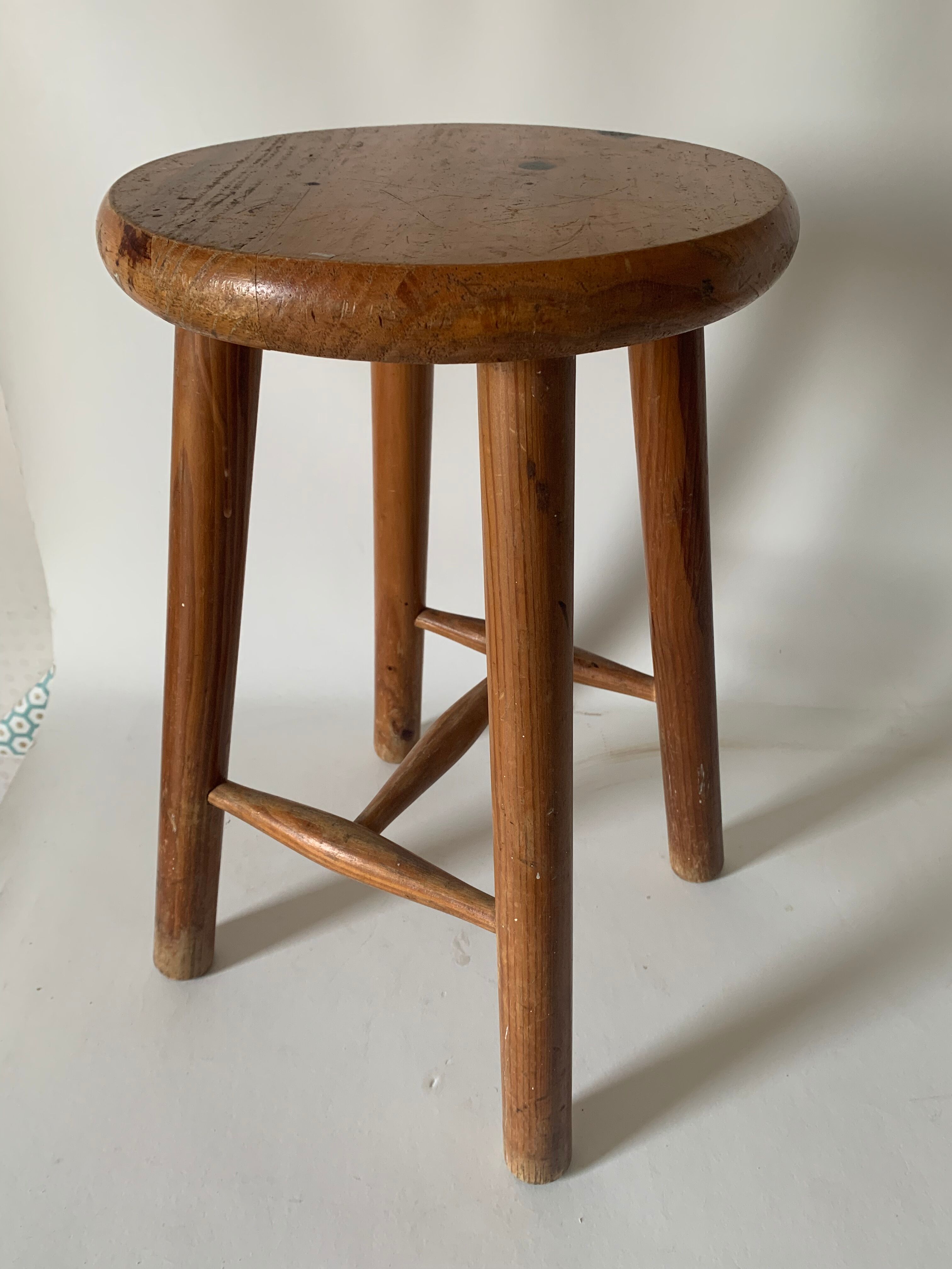 Light wood stool