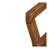 Tage Poulsen, a pair of brutalist chairs in pine and cord, Danish modern style, 1970s.