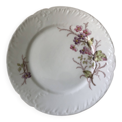 Assiette plate en porcelaine de Limoges