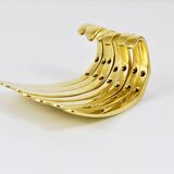 Up to four mid-century brass wall hooks by Herta Baller, Austria, 1950s.